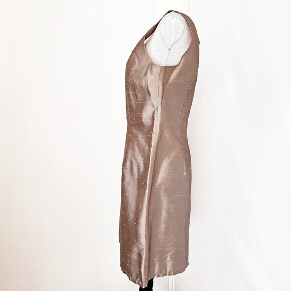 ICE Tan Silk Dress and Jacket - Picture 2 of 6